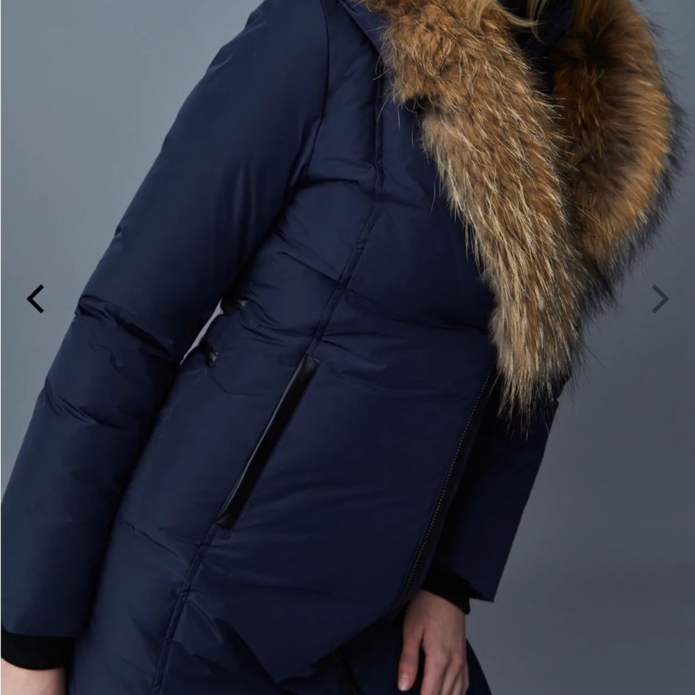 KAY DOWN COAT WITH NATURAL FUR SIGNATURE MACKAGE COLLAR
